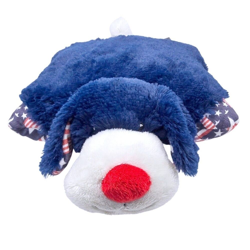 RARE 14" Patriotic Pup Pillow Pet Pee-Wee USA Flag Dog Cracker Barrel 2011
